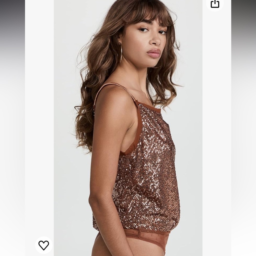 Free People Shimmer & Shine Bodysuit in Sunset Sequins New With Tags Size XS - Picture 8 of 12